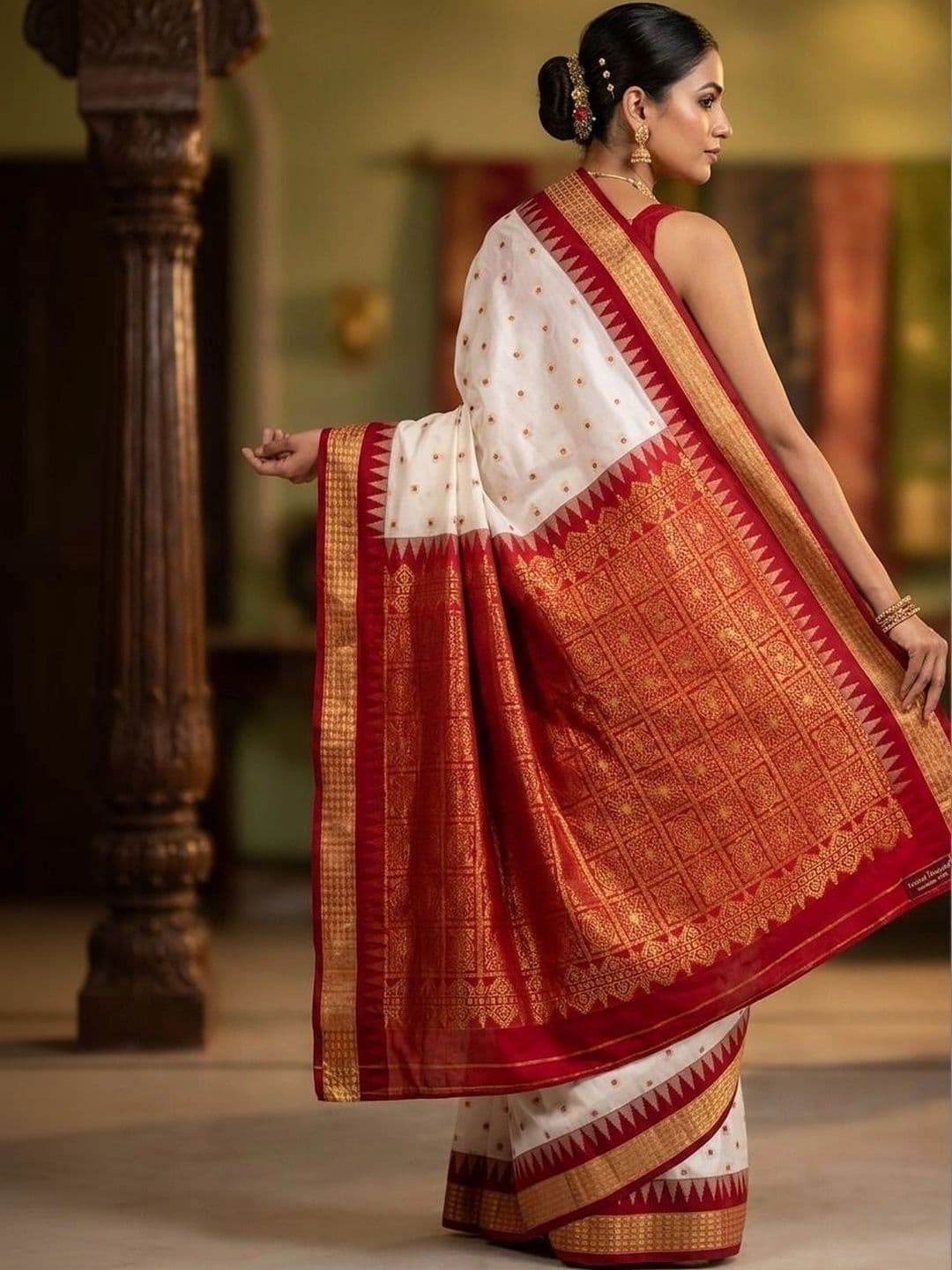 Silk Loomluxe Woven Design Zari Art Silk Sambalpuri Saree thumbnail 2