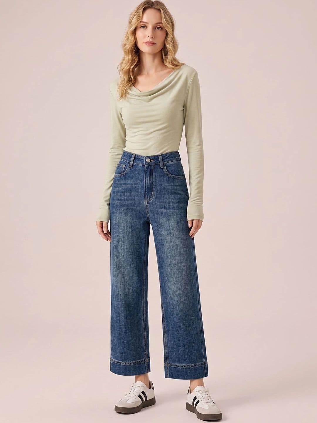 ATELIER REBEL Women Straight Fit Mid-Rise Light Fade Jeans - view 1