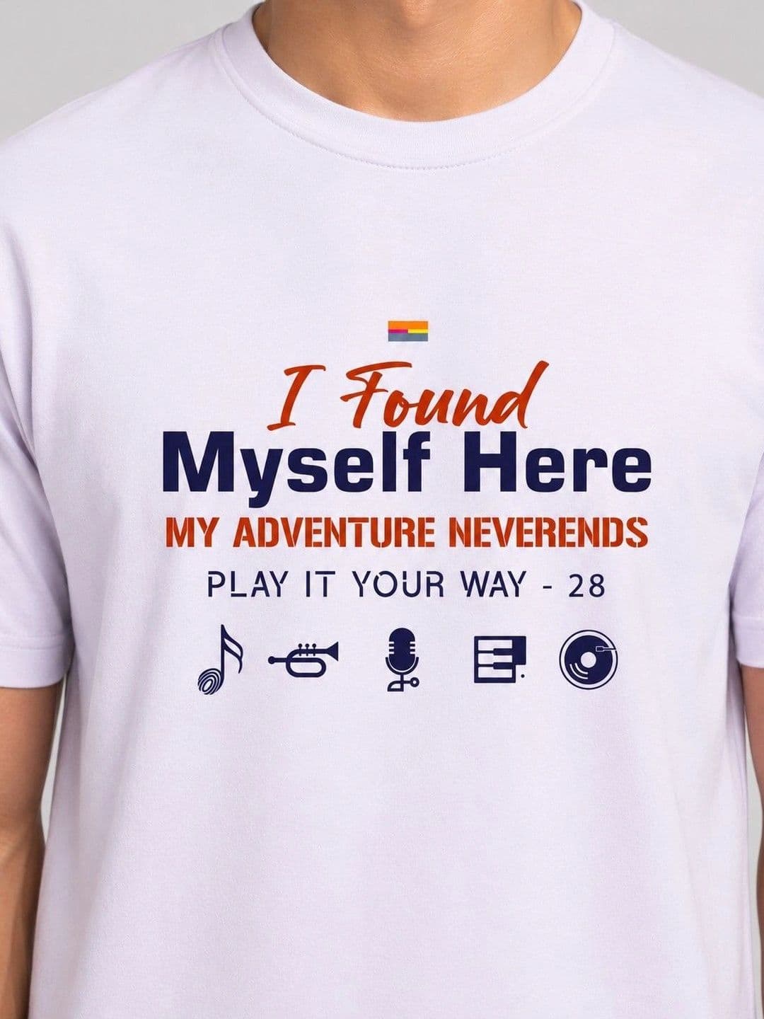 My Adventure Neverends Men Typography Printed T-shirt thumbnail 4