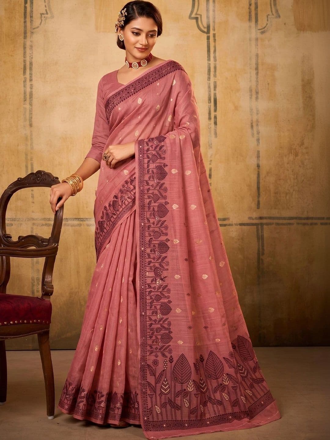 Moda Rapido Ethnic Motifs Zari Designer Saree - view 1