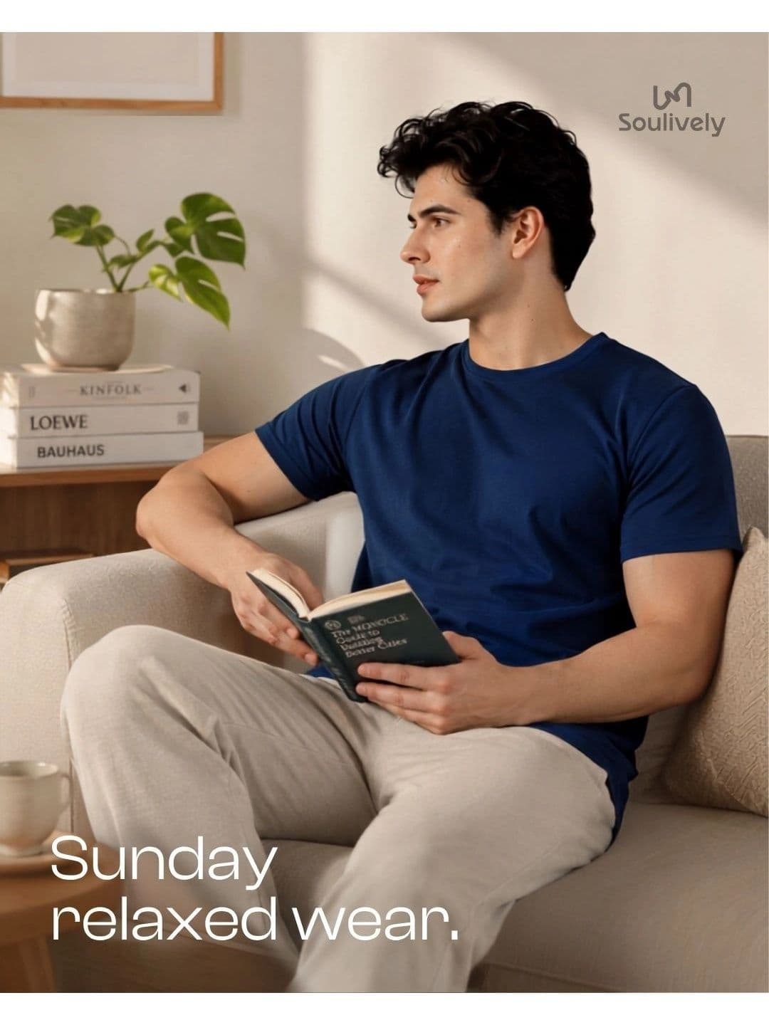 SOULIVELY Men Cotton Stretch T-shirt thumbnail 5