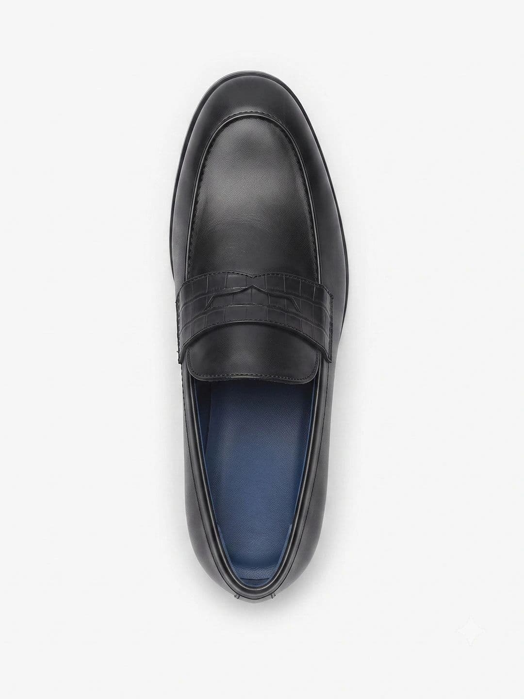 House of Pataudi Men Textured Round Toe Slip-On Loafers Formal Shoes thumbnail 5