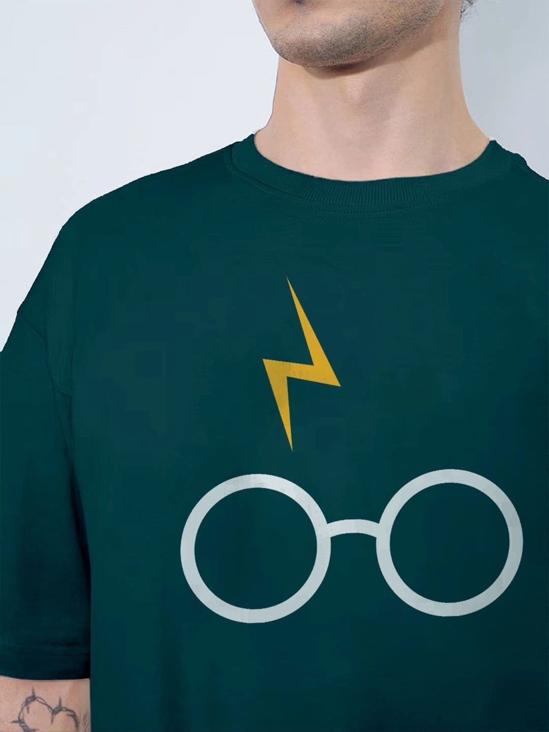 Moda rapido X TOGS & TERRE Men Printed Drop-Shoulder Sleeves Organic Cotton Blend T-shirt thumbnail 4