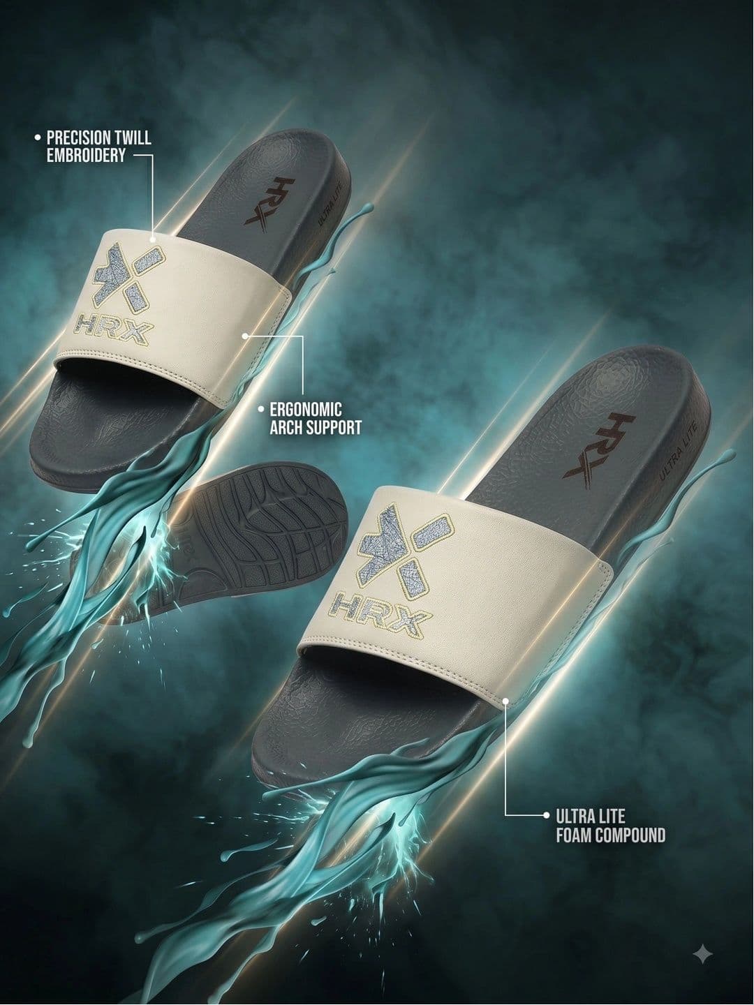 HRX by Hrithik Roshan Men Printed Sliders - view 1