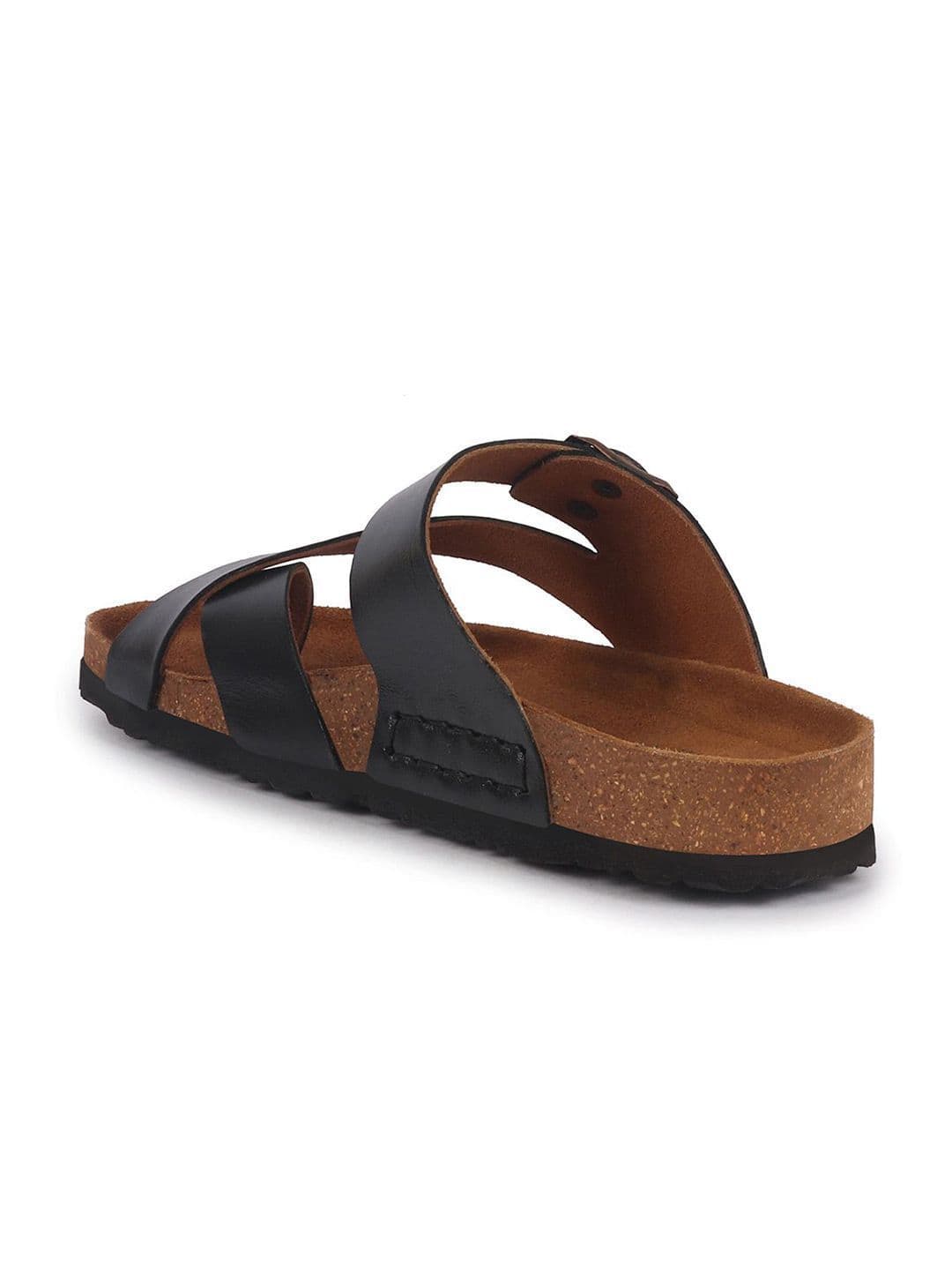 FAUSTO Men Leather Comfort Sandals With Buckle Details thumbnail 5