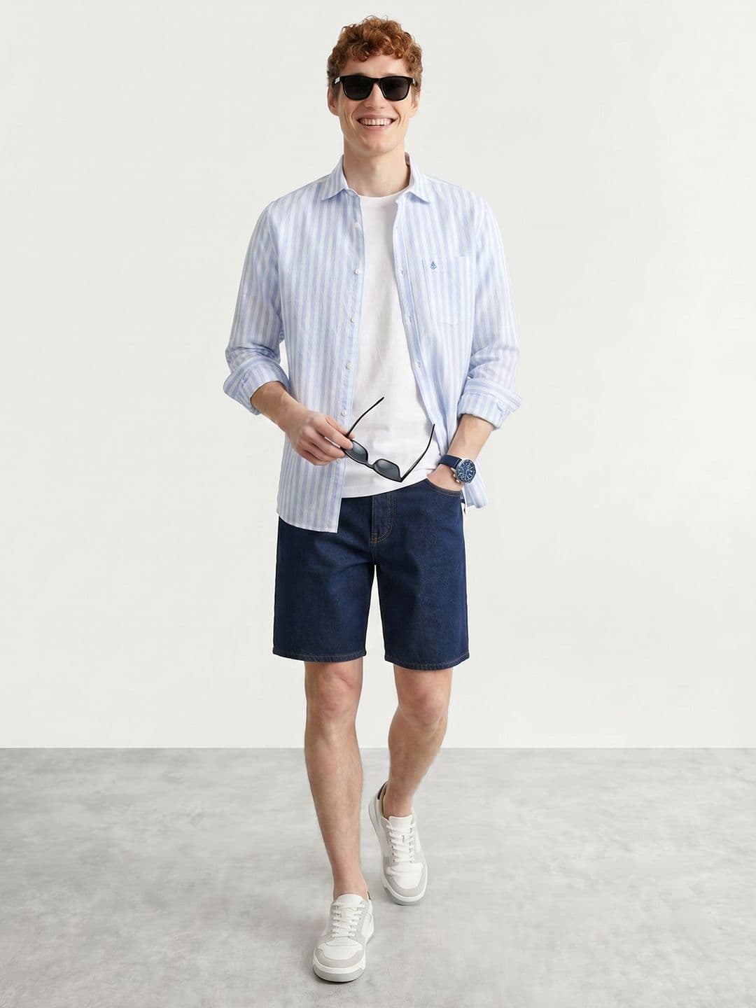 Mast & Harbour Soft Touch Oxford Stripe Shirt thumbnail 3