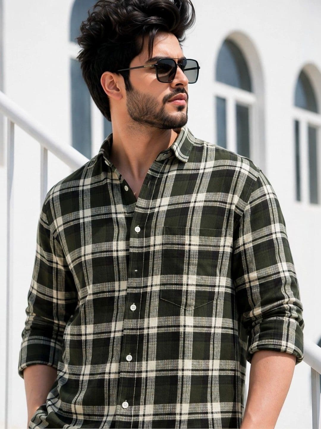TERROFAB Men Classic Tartan Checks Checked Casual Shirt thumbnail 3