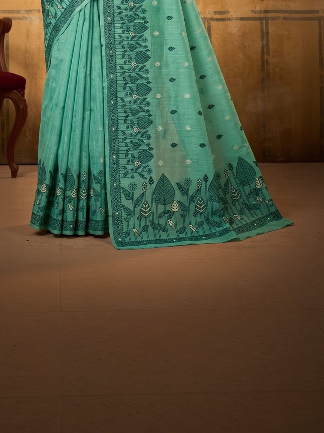 Moda Rapido Ethnic Motifs Mirror Work Designer Saree thumbnail 5
