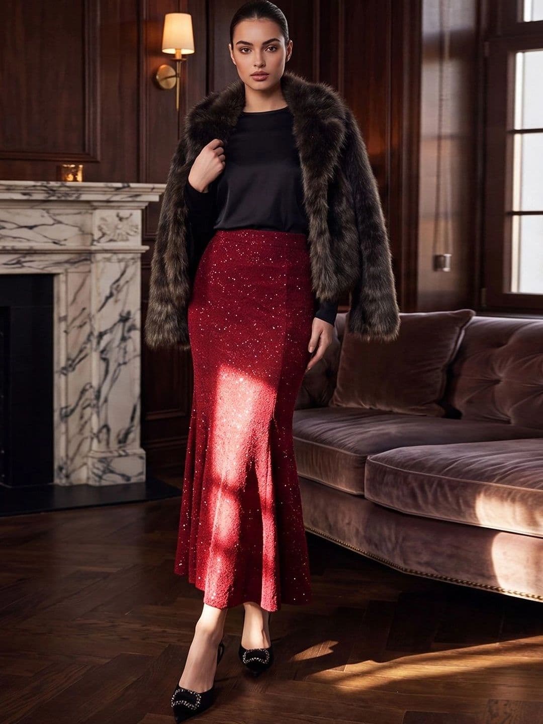 Suo Women Maxi Trumpet Skirt - view 1