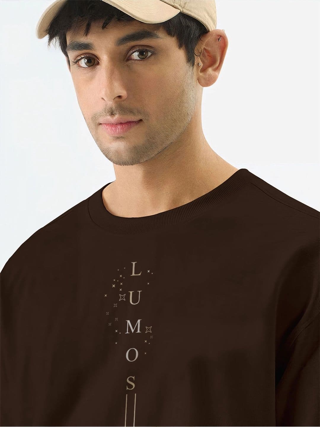 Moda rapido X TOGS & TERRE Men Typography Printed Drop-Shoulder Sleeves Organic Cotton Blend T-shirt thumbnail 3