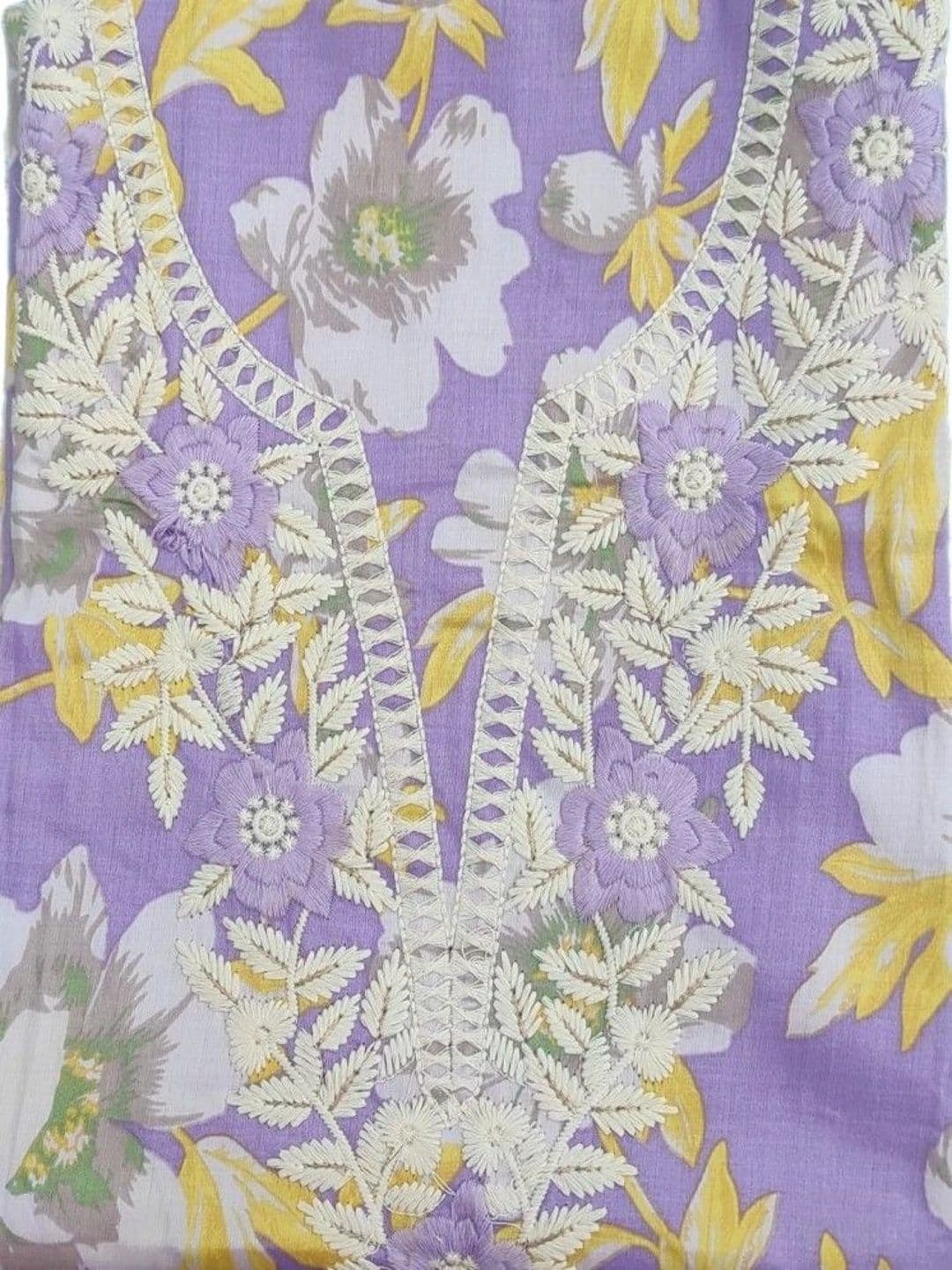 FAB JUNCTION Printed Pure Cotton Unstitched Dress Material thumbnail 2