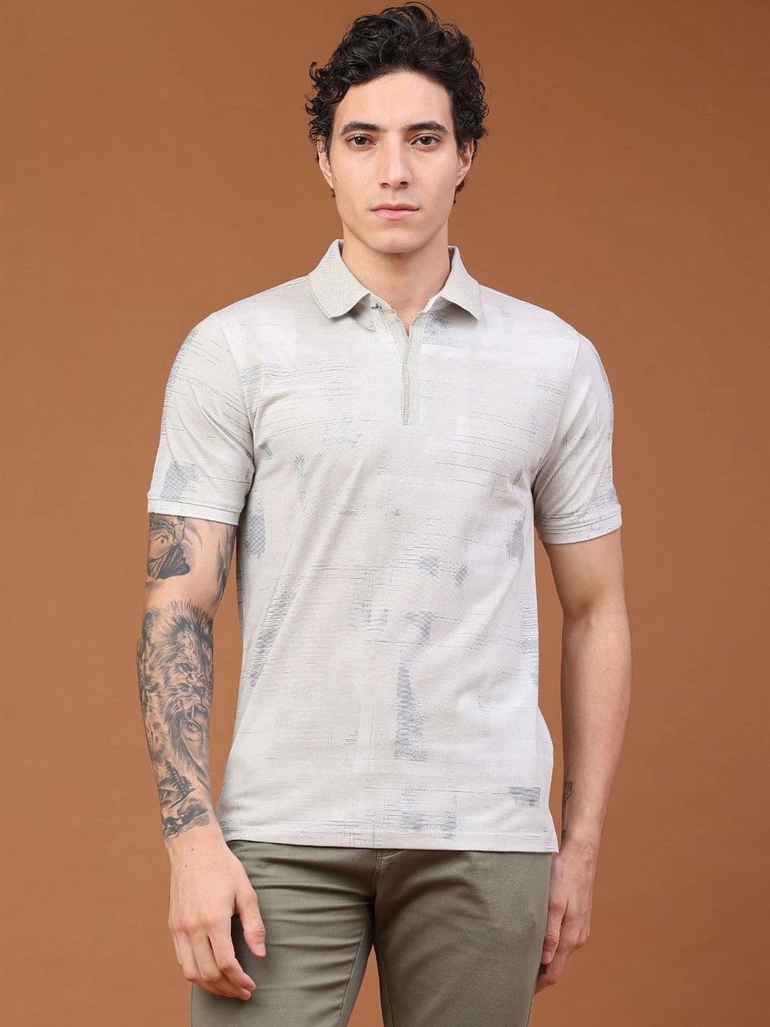 V-Mart Men Printed Polo Collar T-shirt thumbnail 5