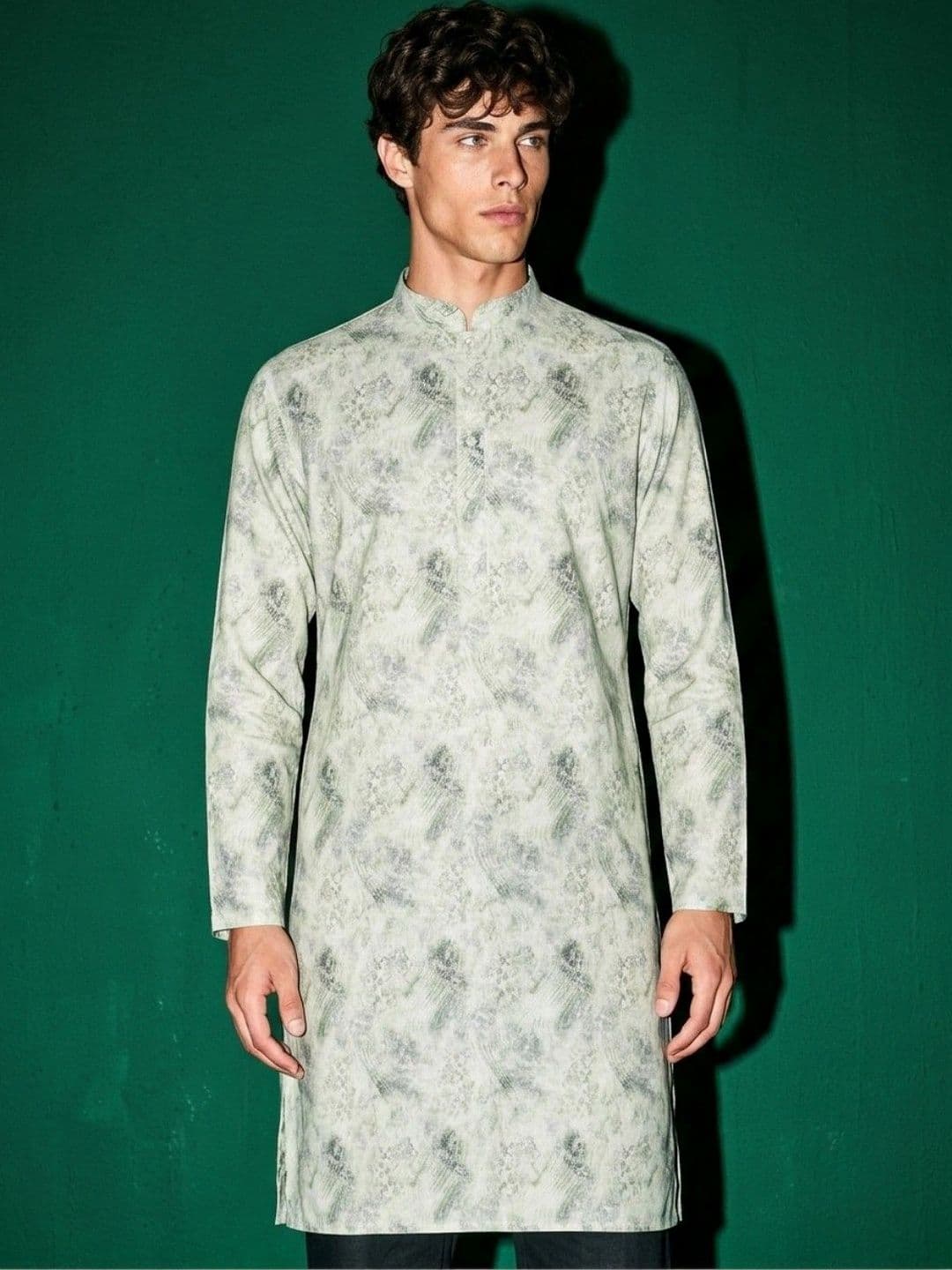 DRIP CHOWK Men Printed Jacquard Kurta thumbnail 3