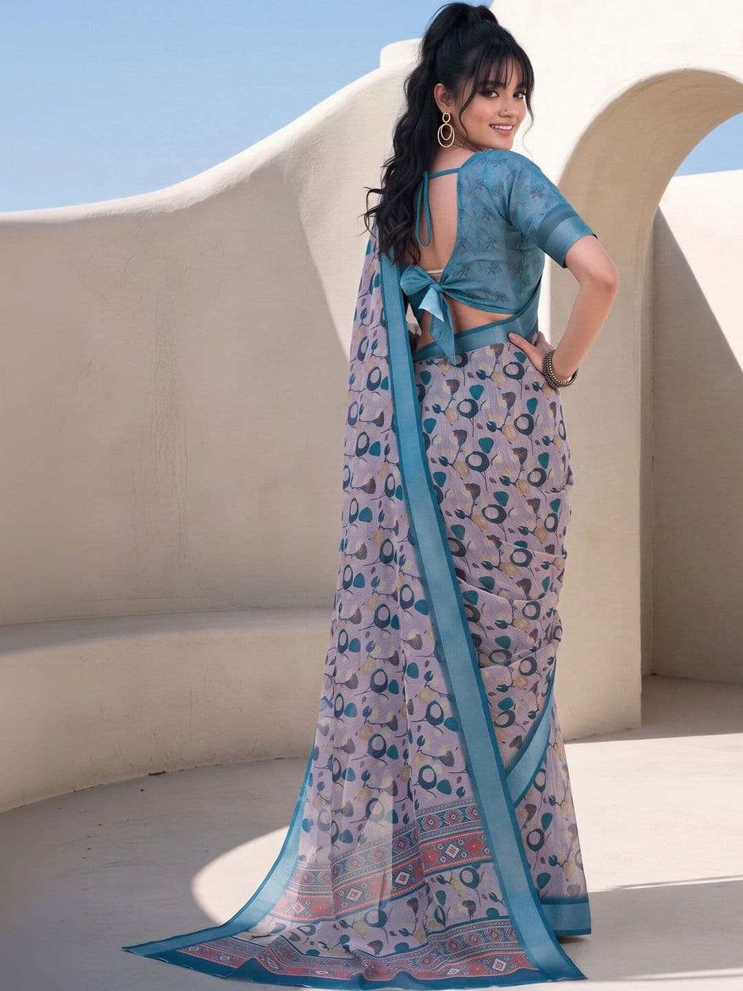 Anouk Zari Designer Saree thumbnail 7