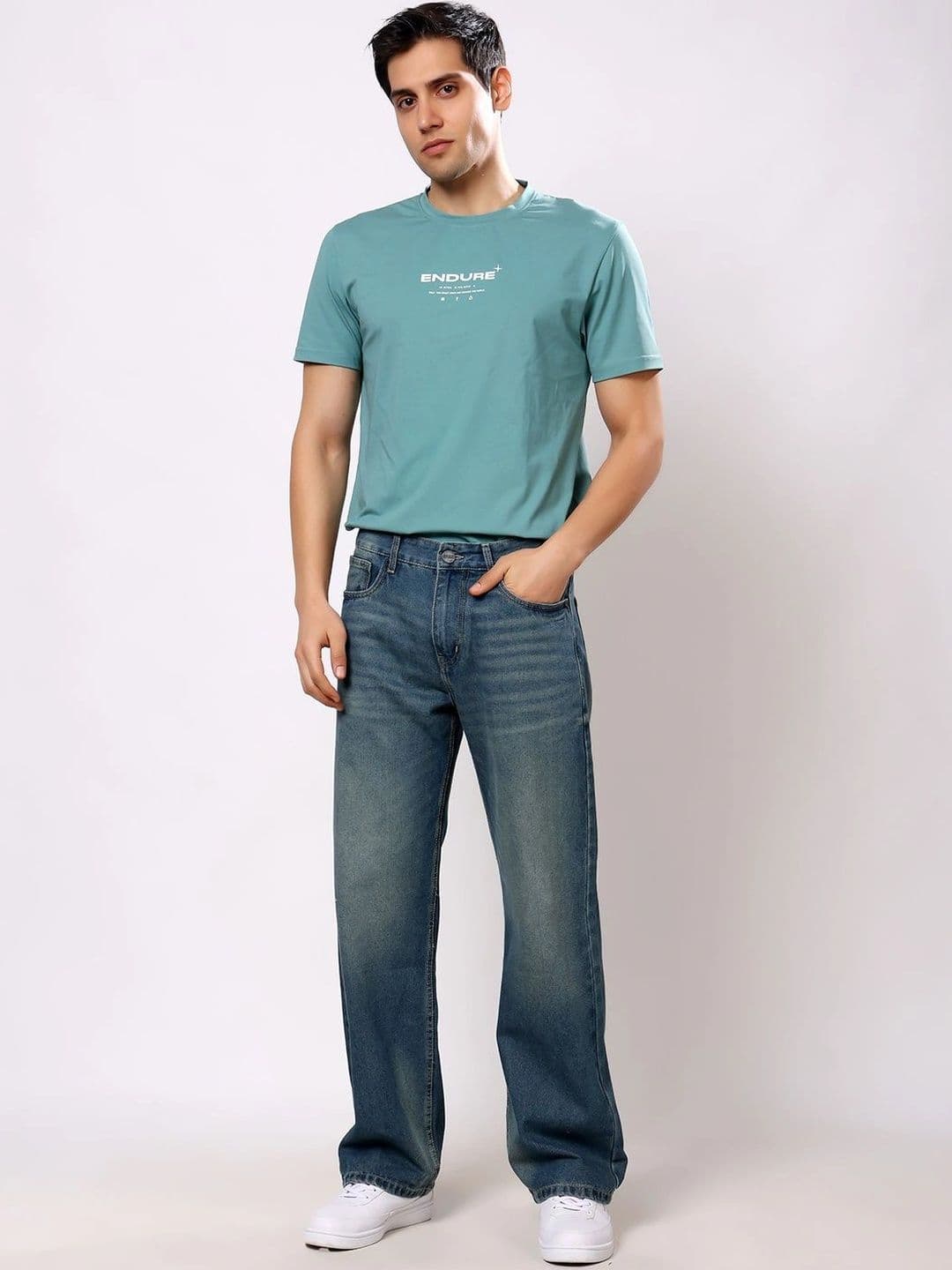 Stylox Men's Baggy Fit Non-Stretchable Mid-Rise Denim Jeans thumbnail 5
