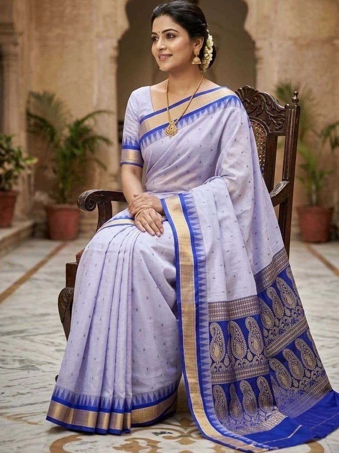 Silk Loomluxe Woven Design Zari Art Silk Sambalpuri Saree thumbnail 4