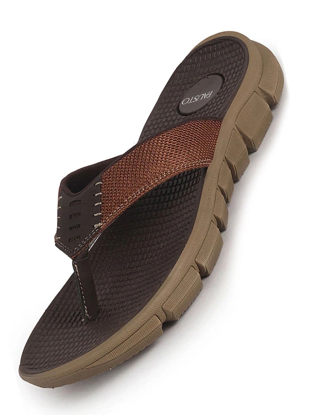 FAUSTO Men Colourblocked Thong Flip-Flops - view 1