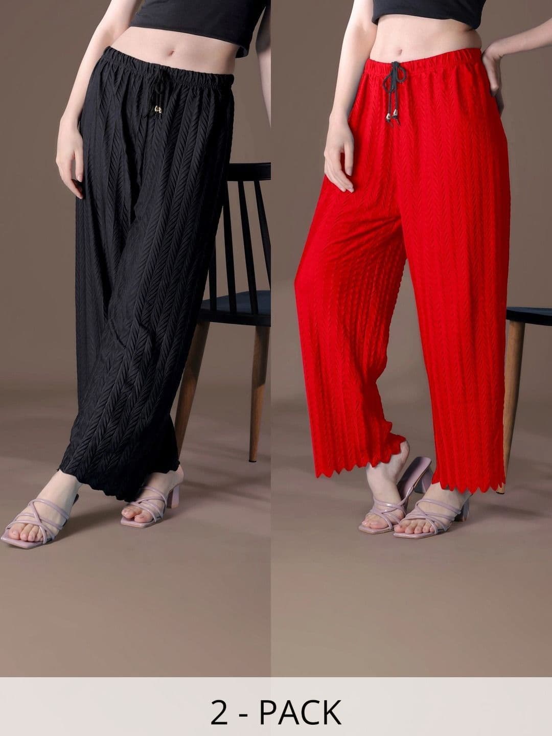Tijarat Women 2 Knitted Palazzos thumbnail 4