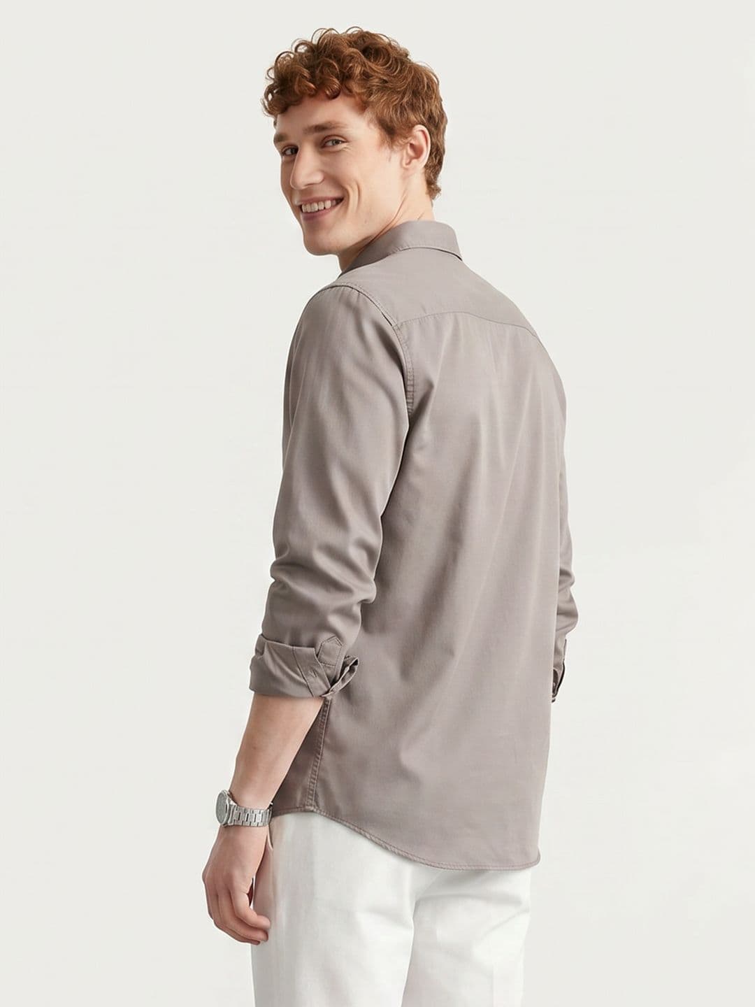 Mast & Harbour Easy Drape Grey Shirt thumbnail 5