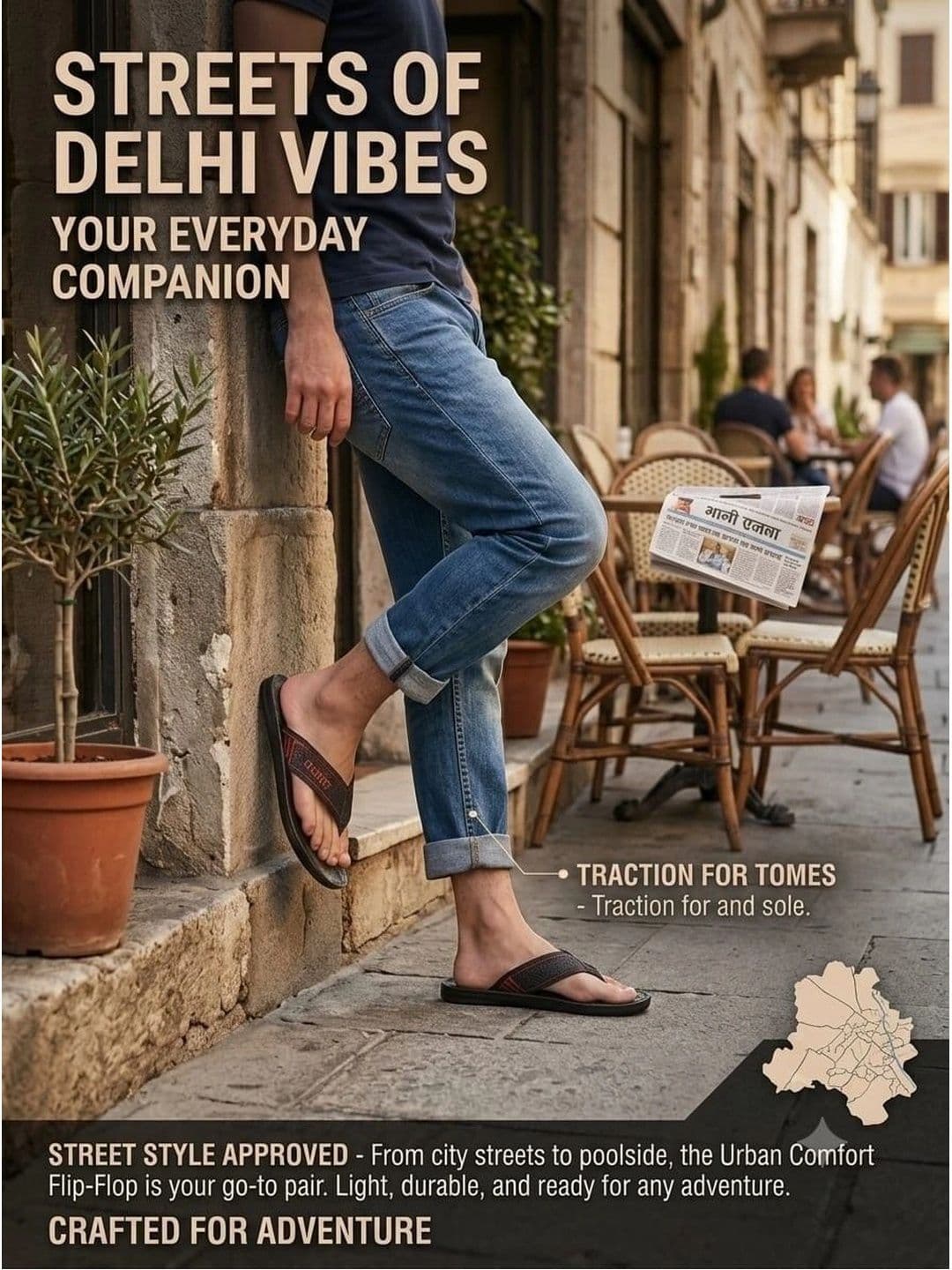 Trump Men Brown Flip Flops thumbnail 9