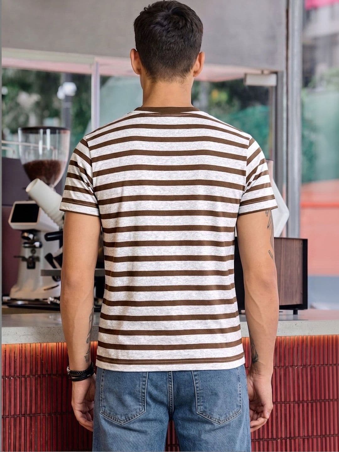 FTX Men Typography Striped T-shirt thumbnail 4