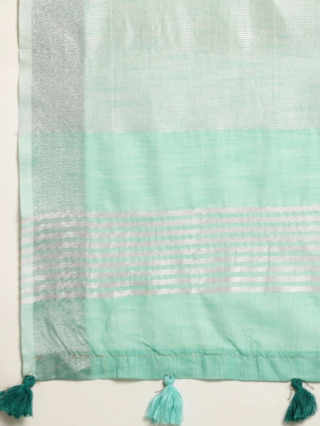 Mitera Striped Linen Blend Saree thumbnail 4