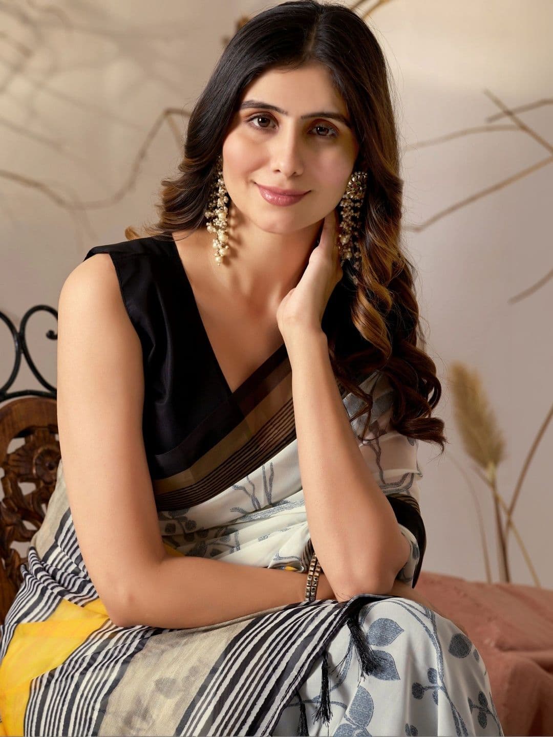 Moda Rapido Floral Poly Georgette Designer Saree thumbnail 4