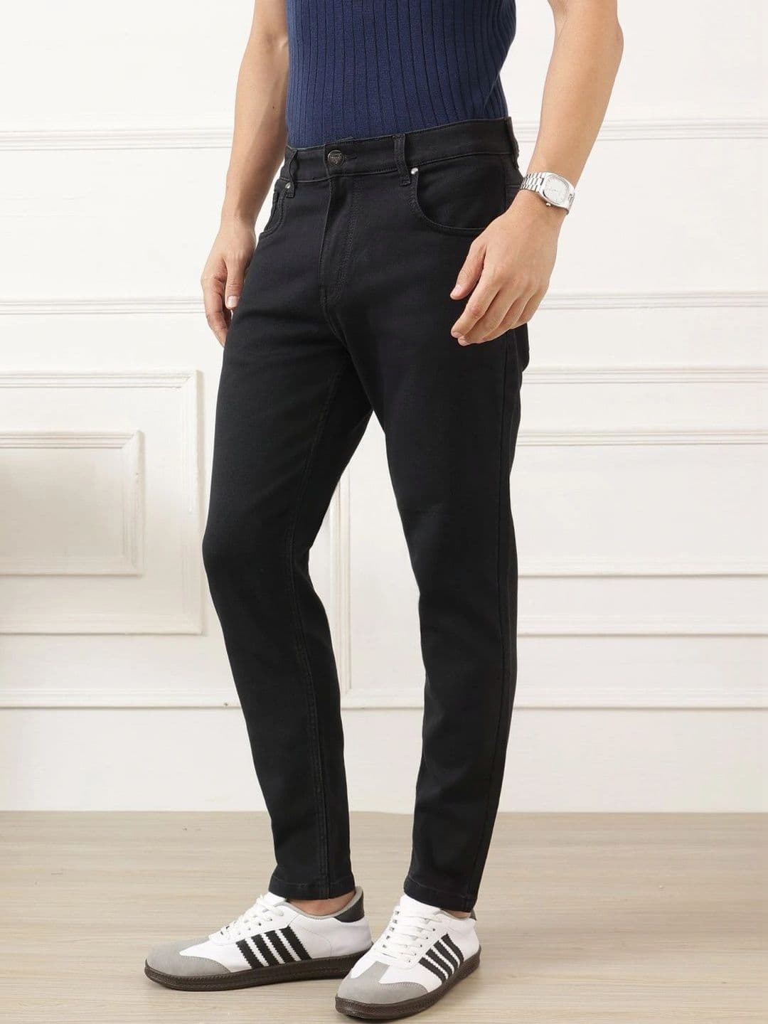 Thomas Scott Men Smart Slim Fit Mid-Rise Stretchable Jeans thumbnail 2