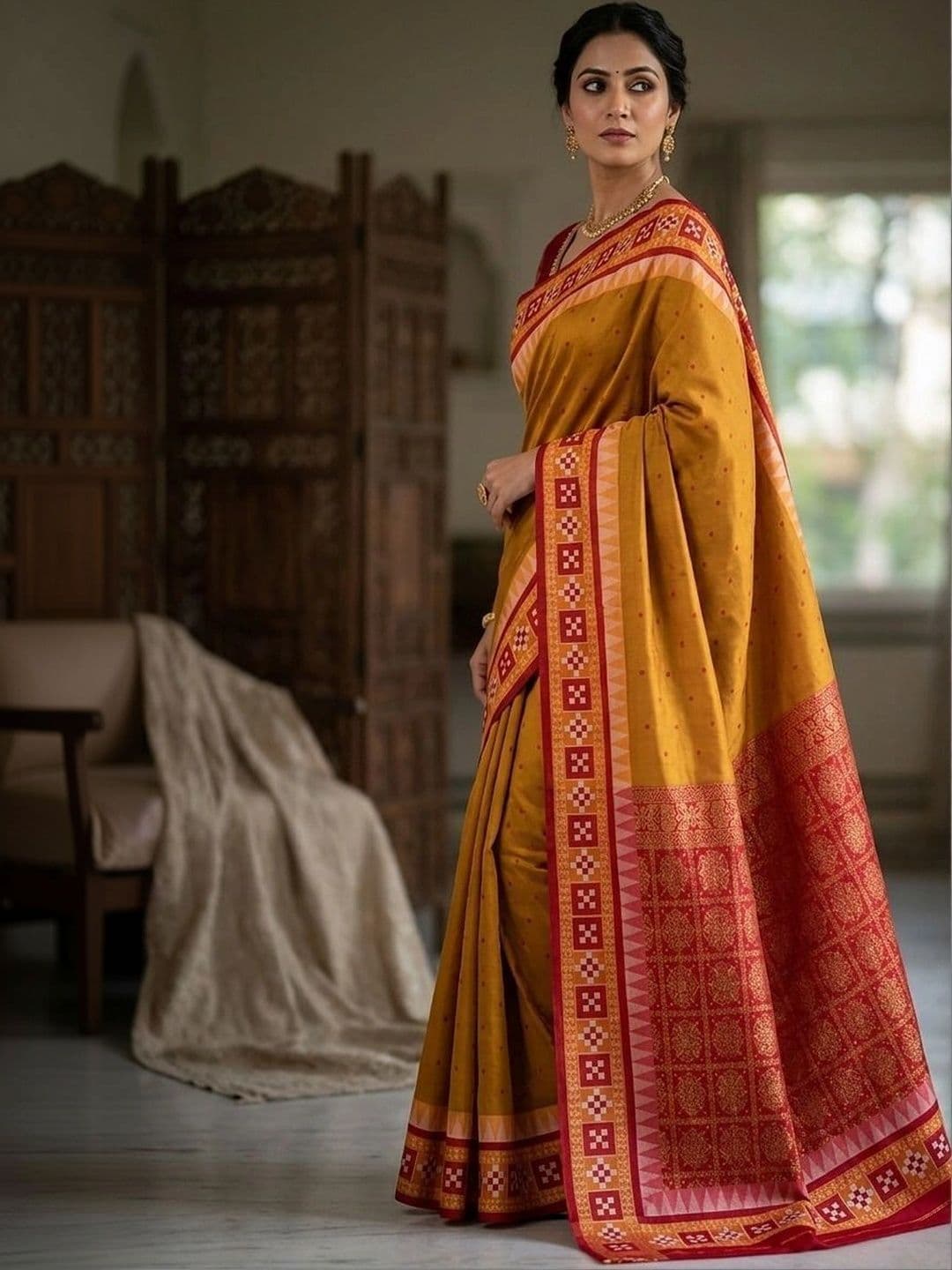 Silk Loomluxe Zari Art Silk Sambalpuri Saree thumbnail 3