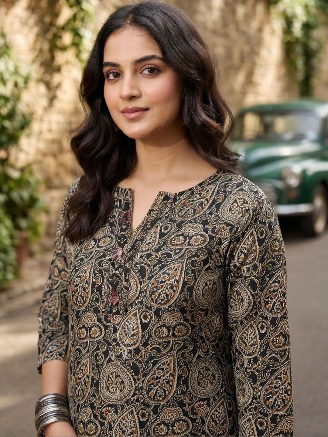 KALAMIR Women Paisley Printed Indie Prints Kurta thumbnail 3