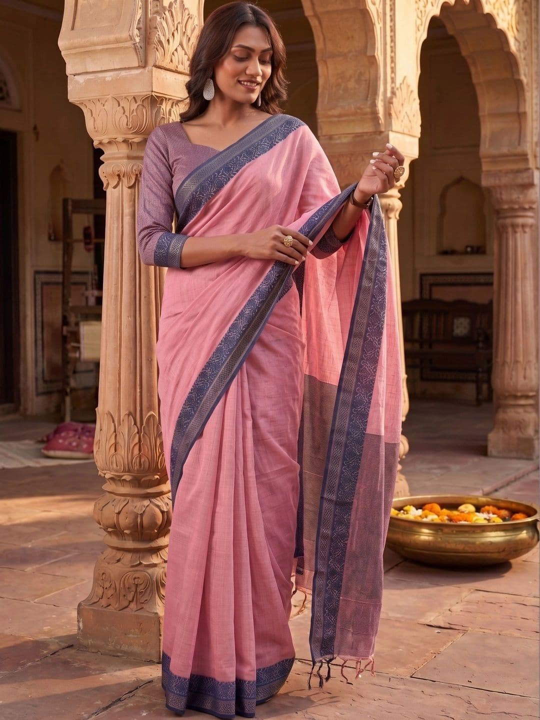 Madhuhansh Silk Cotton Patola Saree thumbnail 4