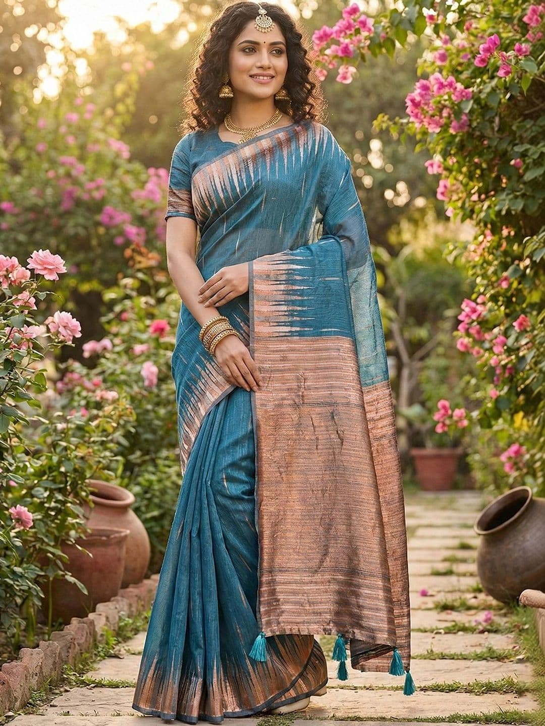Mitera Striped Saree - view 1