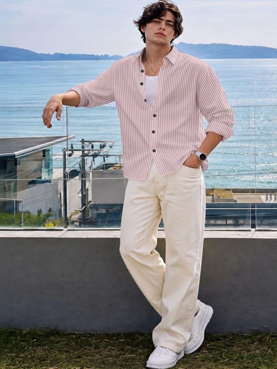 RINK ENTERPRISE Men Striped Casual Shirt thumbnail 2