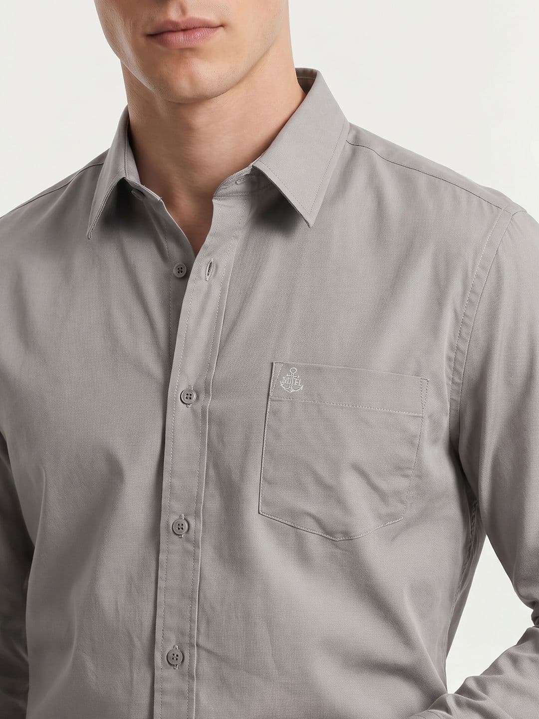 Mast & Harbour Easy Drape Grey Shirt thumbnail 6