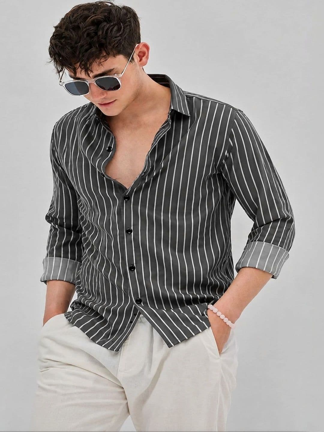 Ravyaah hub Men Striped Casual Shirt - view 1
