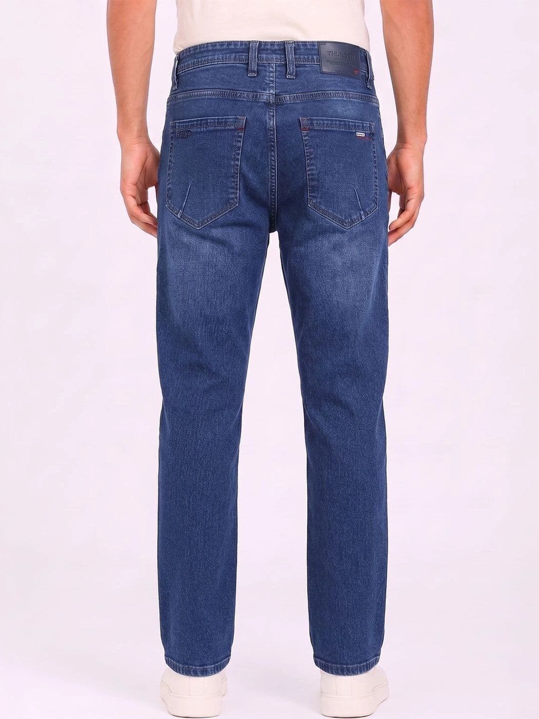 THUNDER JEANS Men Straight Fit Mid-Rise Stretchable Jeans thumbnail 6