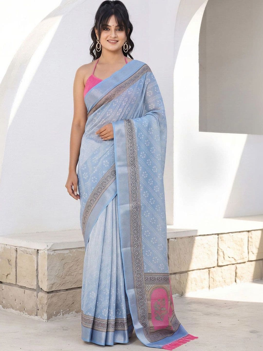 Anouk Woven Design Silk Cotton Designer Saree - view 1