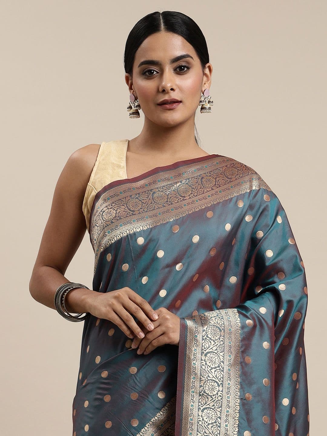 Dhaaga Ghar Woven Design Zari Art Silk Banarasi Saree thumbnail 2