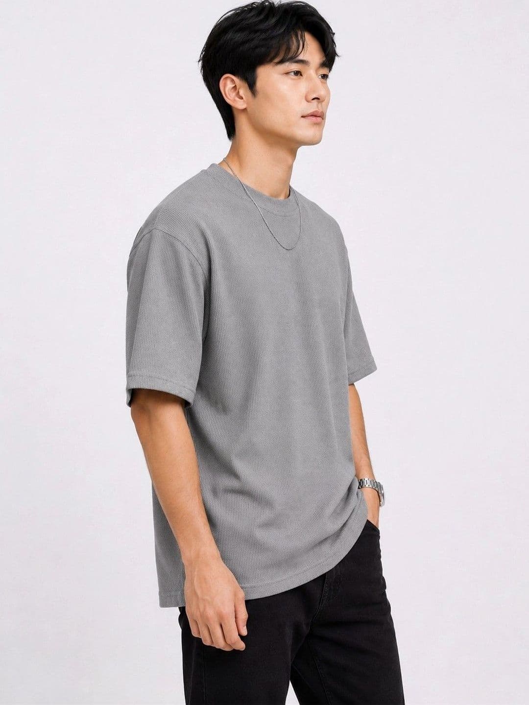 MaverIQ Men Relaxed Fit Drop-Shoulder T-shirt thumbnail 4