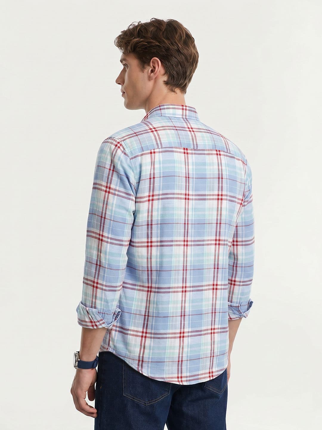 Mast & Harbour Linen Blend Check Shirt thumbnail 3