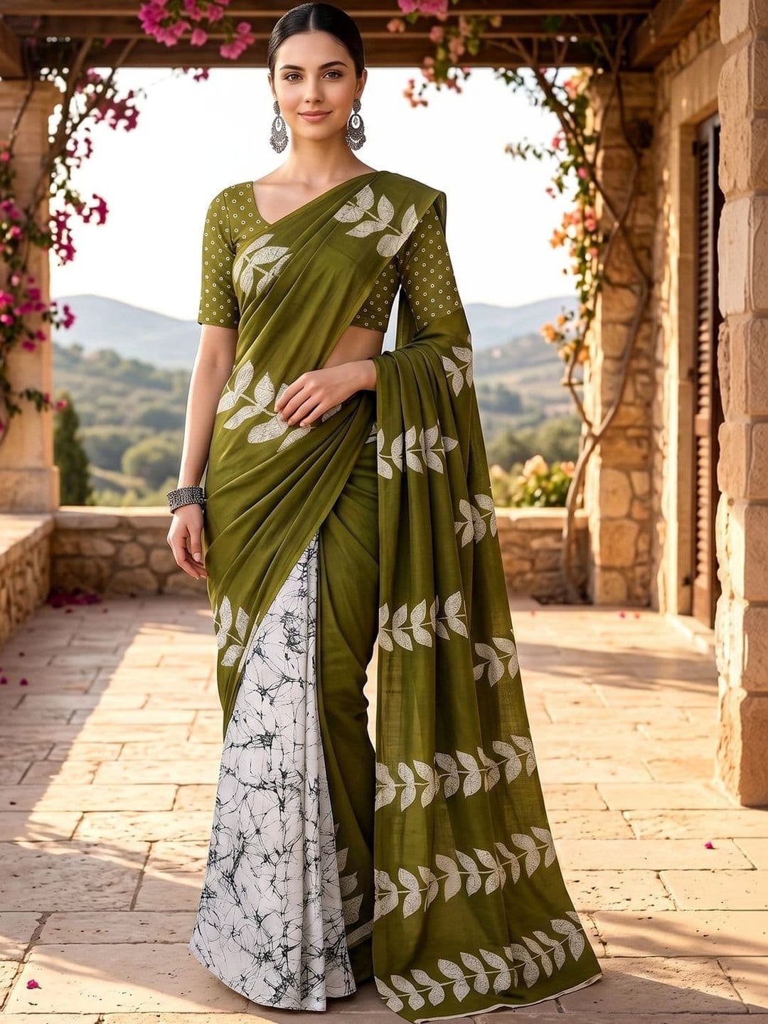 VS MALL Batik Pure Cotton Saree - view 1