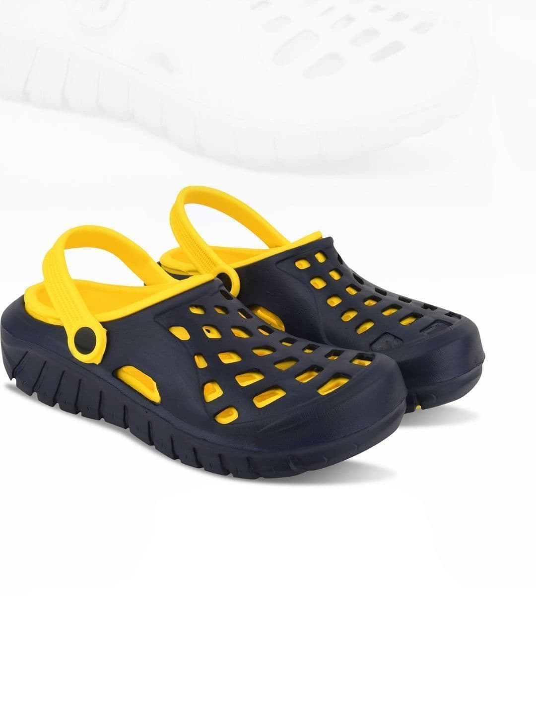 Trump Men Yellow & Black Backstrap Slip On Clogs thumbnail 5