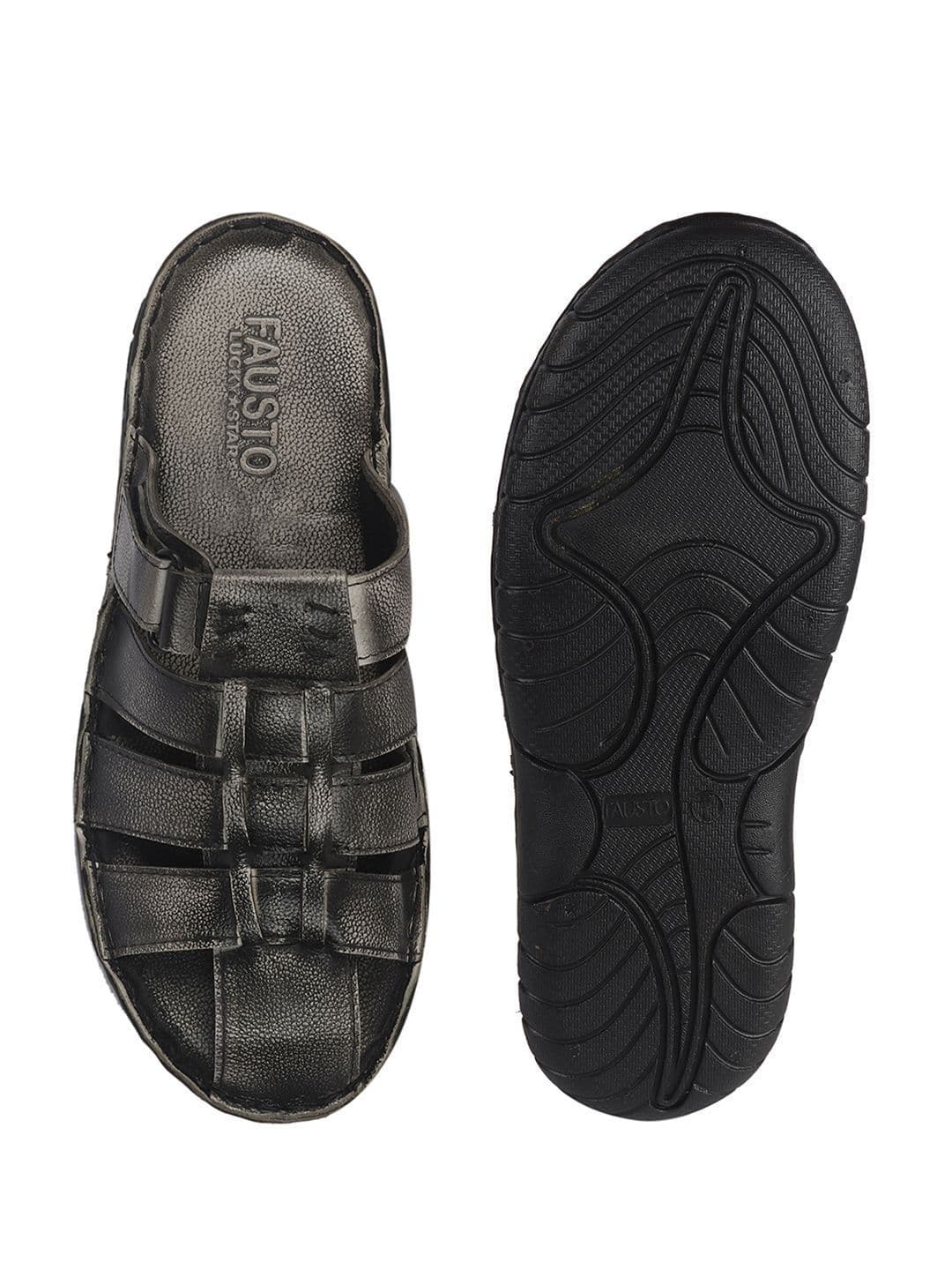 FAUSTO Men Leather Fisherman Sandals thumbnail 5