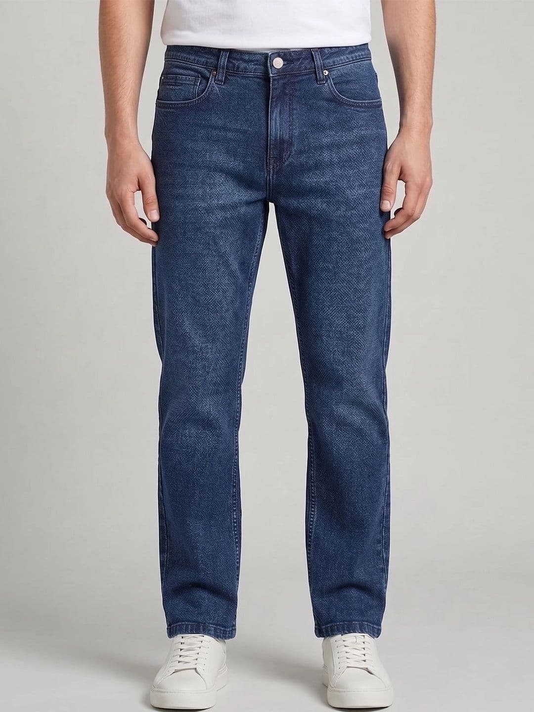 THUNDER JEANS Men Straight Fit Mid-Rise Stretchable Jeans thumbnail 5