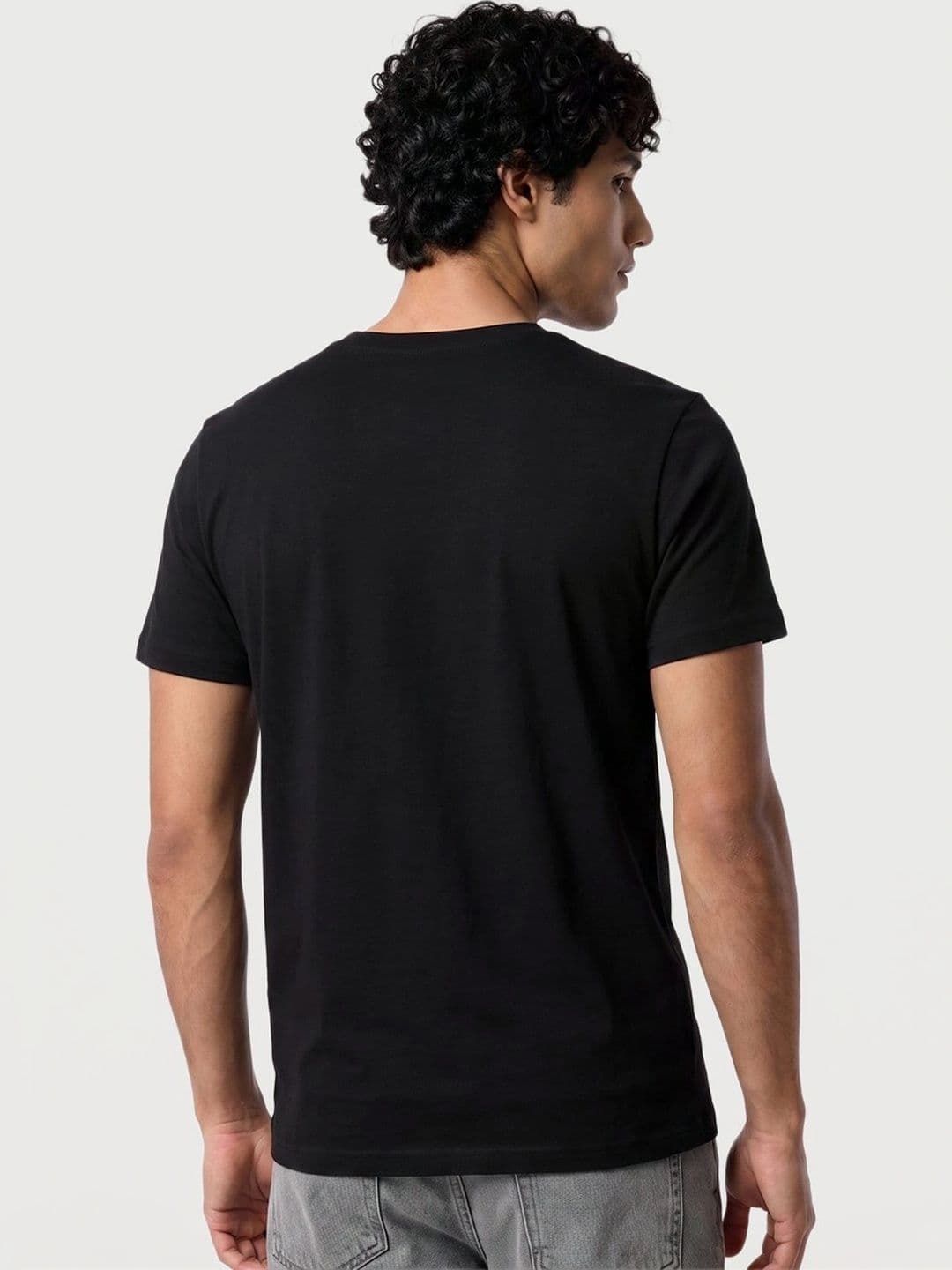 Bewakoof Men's Black Unfiltered Typography T-shirt thumbnail 3