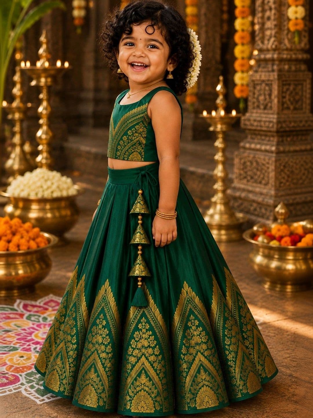 Xepon Girls Ready to Wear Lehenga & thumbnail 2