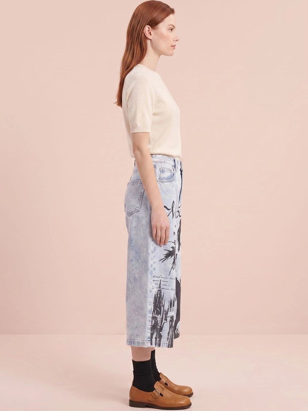 ATELIER REBEL Women Relaxed Fit Mid-Rise Heavy Fade Printed Jeans thumbnail 7