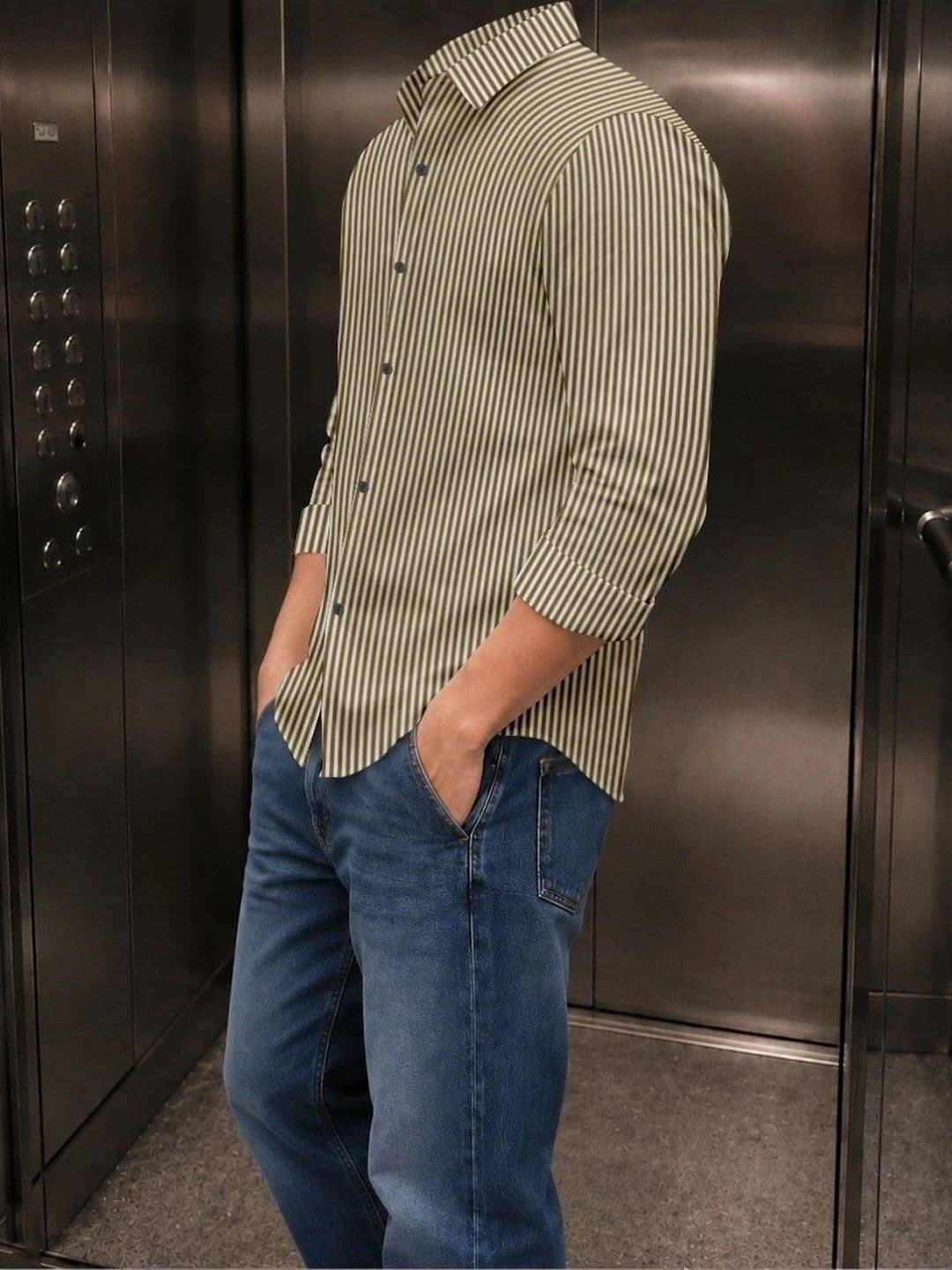 RINK ENTERPRISE Men Striped Casual Shirt thumbnail 2