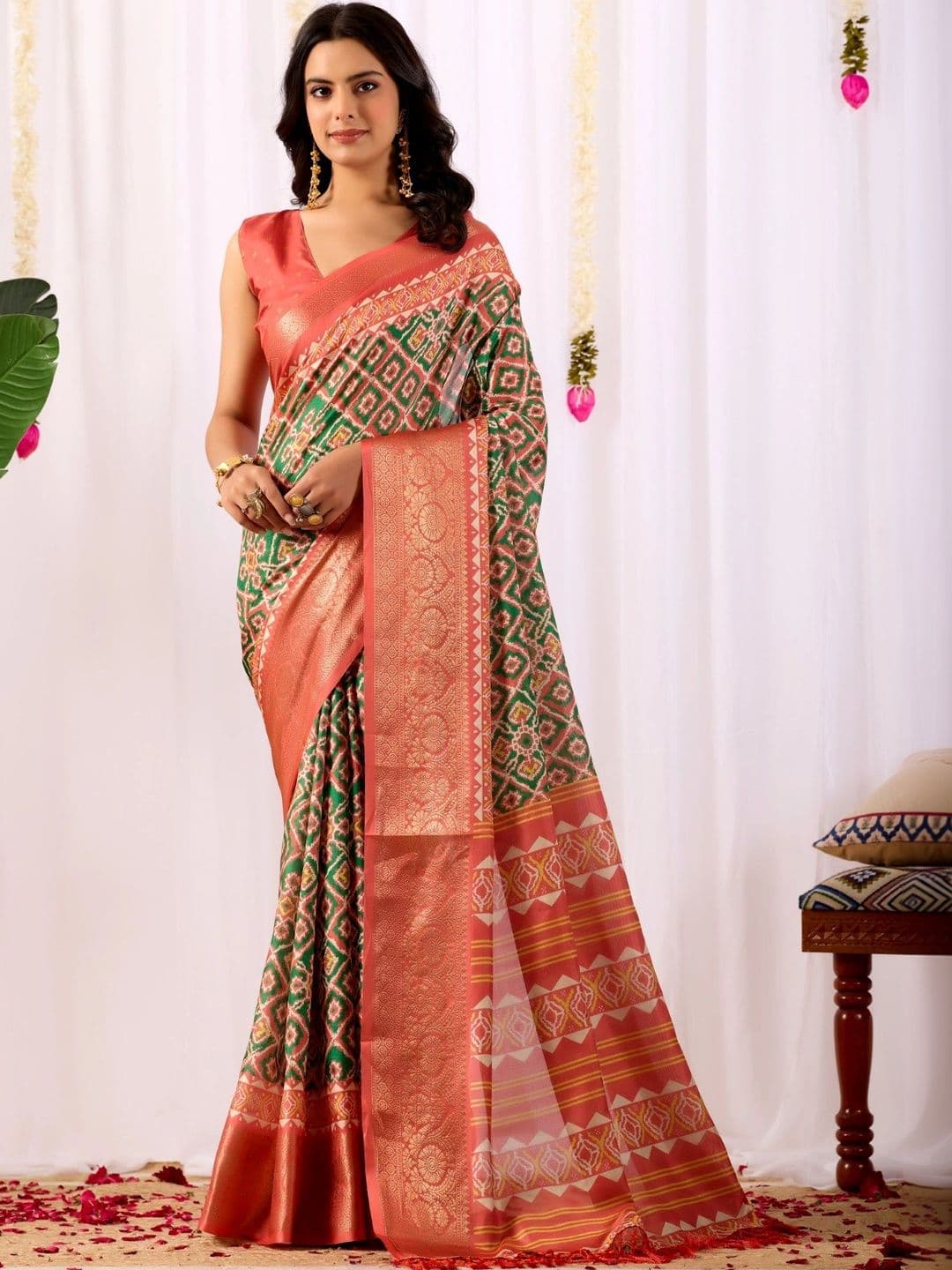 Moda Rapido Zari Silk Blend Fusion Saree - view 1