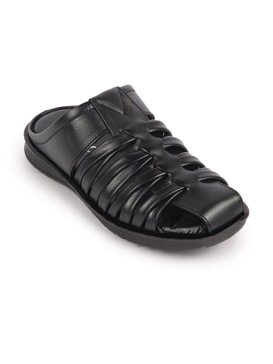 FAUSTO Men Textured Leather Comfort Sandals thumbnail 6